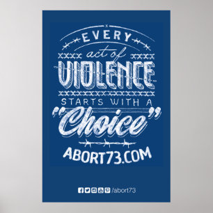 Varje agera av våld… Abort73.com Poster