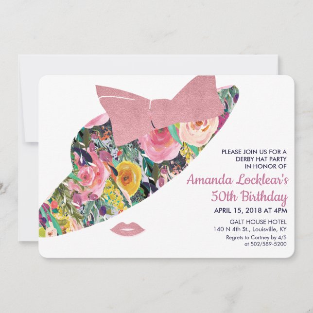 VARJE ÅLDER - Derby Födelsedagsfest inbjudan (Framsida)