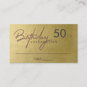 VARJE ÅLDERSMÄSSIG ELEGANT GULD TYPOGRAFI BIRTHDAY PLACERINGSKORT