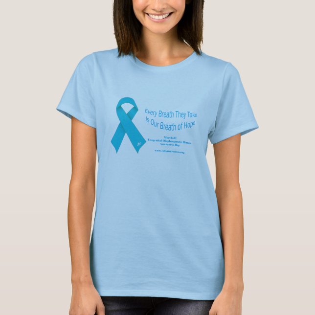Varje andedräkt tar de - CDH-medvetenhetdag T-shirt (Framsida)
