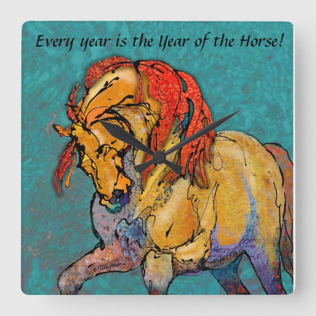 Varje år är året av hästen TAR TID PÅ Fyrkantig Klocka (Framsida)