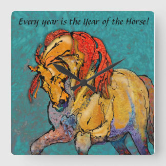Varje år är året av hästen TAR TID PÅ Fyrkantig Klocka