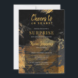 Varje år blir svarta guld otrogna inbjudningar<br><div class="desc">Modern snyggt,  unika turer till 40 års manar-milstolpe-festinbjudan med elegant guld och svart abstrakt-penseldrag.               Lämpligt för alla ålders milstolpar manar födelsedag: 21:a,  30:e,  40:e,  50:e,  60:e,  70:e,  75:e,  80:e,  90:e,  100:e.</div>