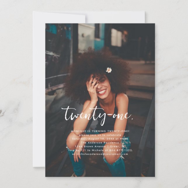 Varje år | Enkel fotoFödelsedagsfest Inbjudningar (Framsida)