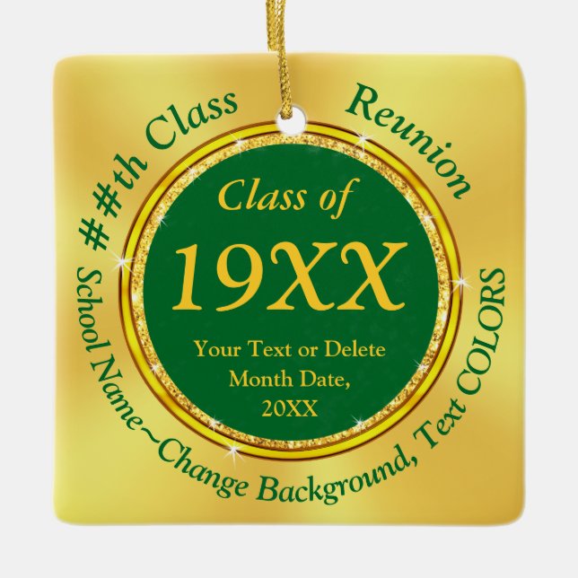 VARJE ÅR, FÄRG, gåvor för klassåterförening, återf Julgransprydnad Keramik (Framsida)