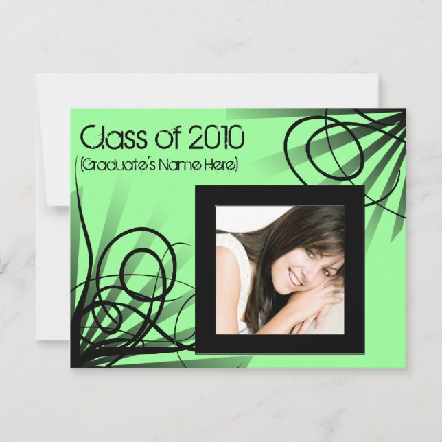 Varje år ~ Grönten Hett Foto Studenten/Party Inbju Inbjudningar (Framsida)