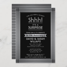 VARJE ÅR överraskningsjubileum Elegant Silver Blac