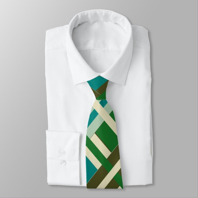 Varje år Treasures Intersektions Linjer Neck Tie Slips (Bunden)
