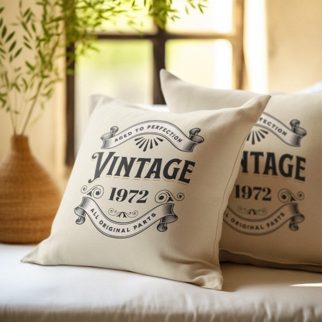 Varje år Vintage födelsedag Kudde (Skapare uppladdad)