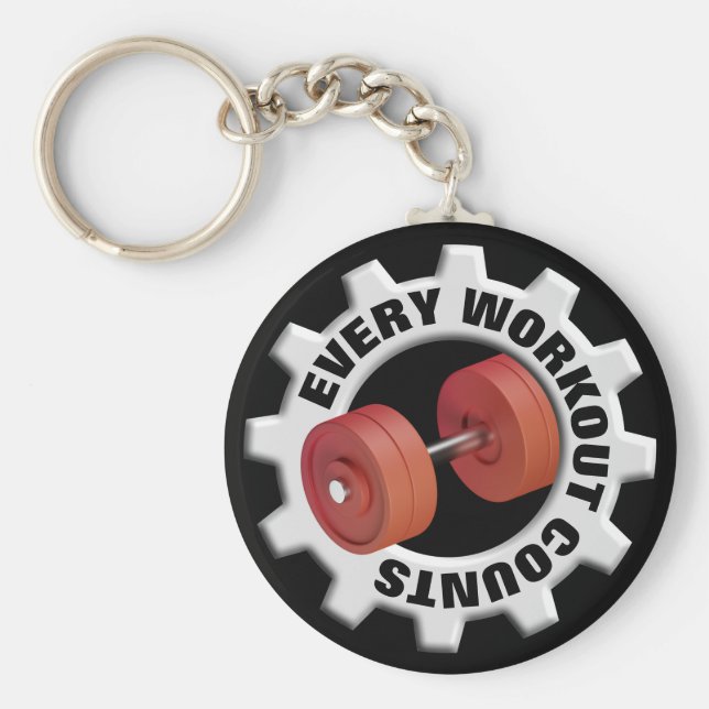 Varje arbetsräknare - Röda miniklockor Nyckelring (Framsidan)