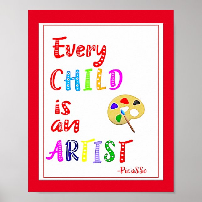 Varje barn är en konstnär, Poster (Framsidan)