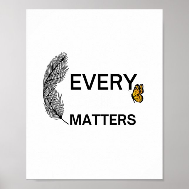 Varje barn S _ Orange Day_ Sticker Poster (Framsidan)
