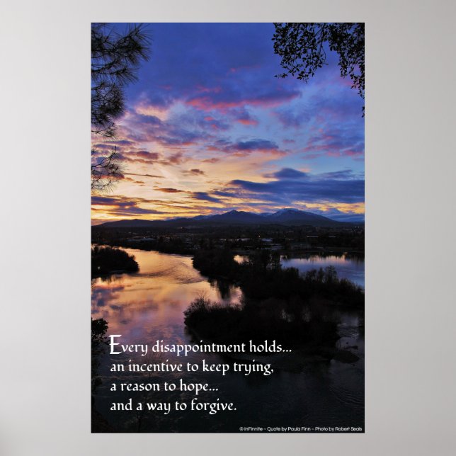 Varje besvikelse håller ...inspirerande poster (Framsidan)