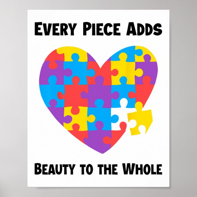 Varje Biet lägger till en skönhet till hela autism Poster (Framsidan)