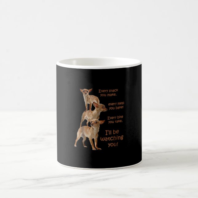 Varje Bita du tar, Hungrig Hund, Chihuahua Kaffemugg (Center)