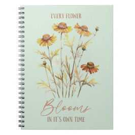 Varje blomma blommar i sin egen tid - Höst Anteckningsbok