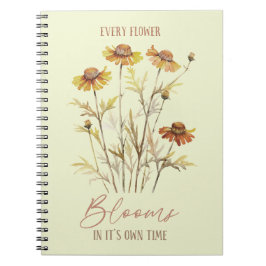 Varje blomma blommar i sin egen tid - Höst Anteckningsbok
