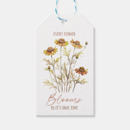 Varje Blomma Blommar i sin Egen Tid - Höst Presentetikett