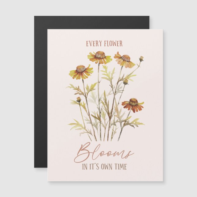 Varje blomma i sin egen tid - Rustik Blommigt (Fram/baksida)