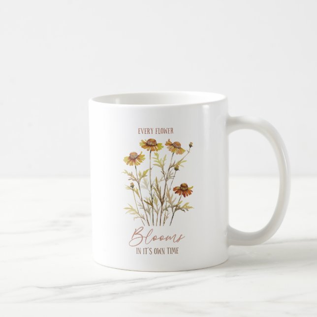 Varje blomma i sin egen tid - Rustik Blommigt Kaffemugg (Höger)