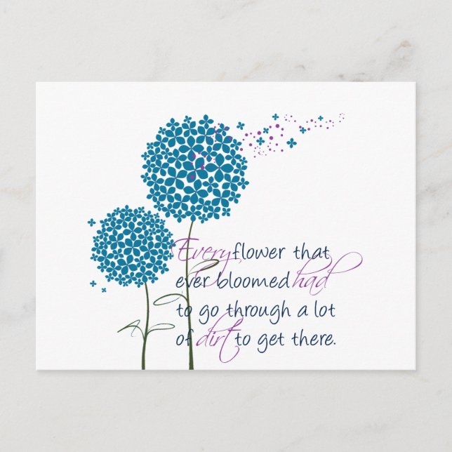 Varje blomma som någonsin blommat... vykort (Framsida)
