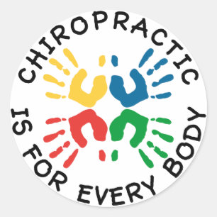 Varje Body Chiro Stickers Runt Klistermärke