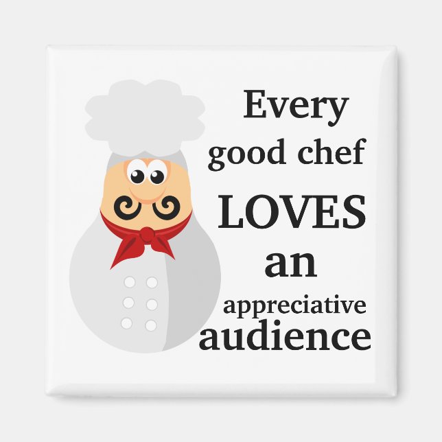 Varje Bra Chef Cooking Gift Magnet (Framsidan)