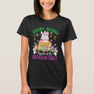 Varje Bunny Favorite Accountant Two Bunnies med E T Shirt