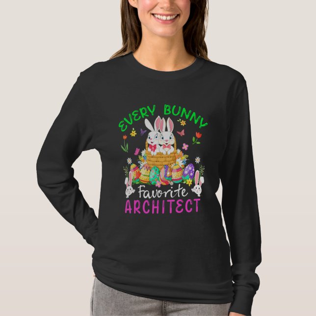 Varje Bunny Favorite Architect 2 Bunnies med Ea T Shirt (Framsida)