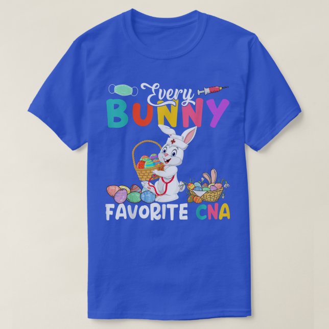 Varje Bunny Favorite CNA Glad påsk Nurse Bunny T Shirt (Design framsida)