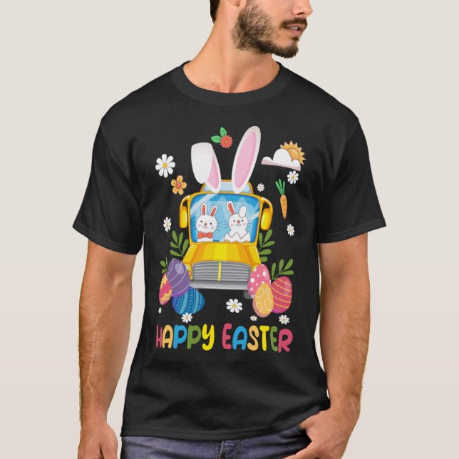 Varje Bunny Favorite School Buss Driver Lycklig Ea T Shirt (Framsida)