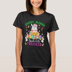 Varje Bunny Favorite Trucker två Bunnies med Öster T Shirt