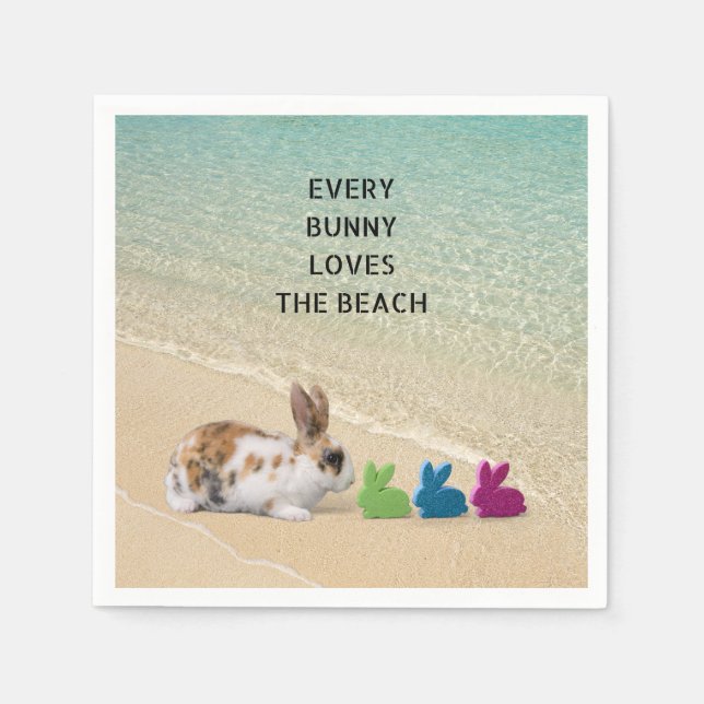 Varje Bunny Kärlek, den tropiska Beach-Påsk Pappersservett (Framsidan)