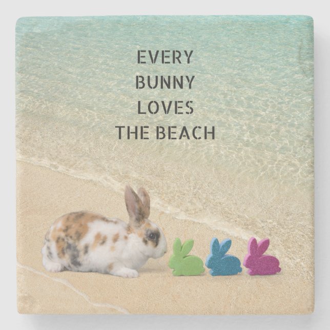 Varje Bunny Kärlek, den tropiska Beach-Påsk Stenunderlägg (Framsidan)