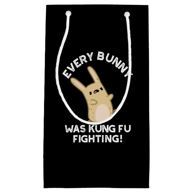 Varje Bunny Kung fu Fighting Rabbit Pun Mörk BG (Framsidan)