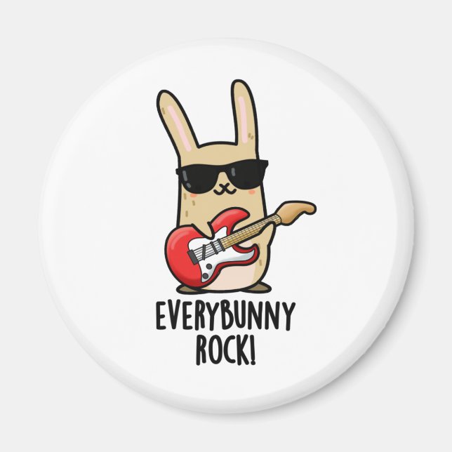 Varje Bunny Sten Funny Animal Rabbit Pun Magnet (Framsidan)