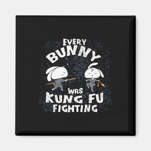 Varje Bunny Var Kung Fu Fighting Karate Ninja Öst Magnet