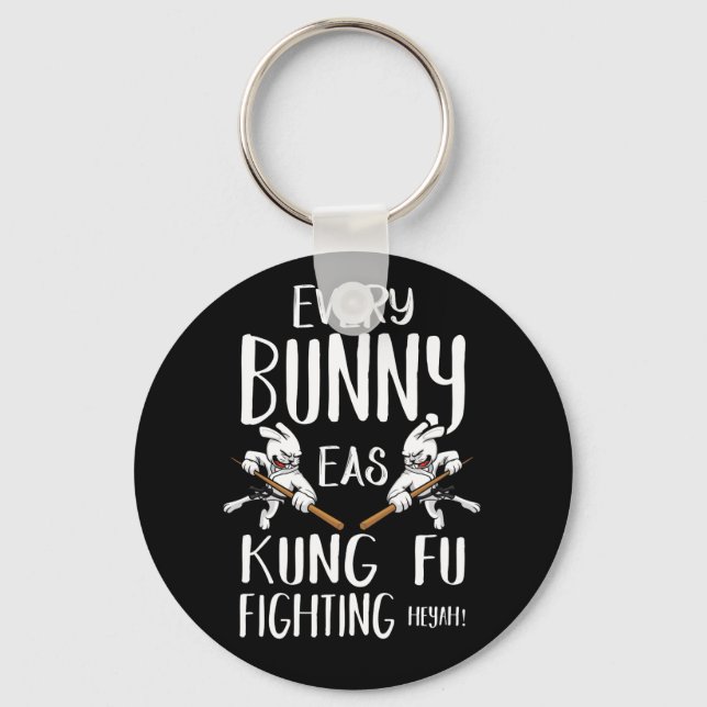 Varje Bunny var Kung fu som bekämpade Bunny Rabbit Nyckelring (Framsida)
