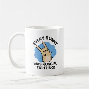 Varje Bunny var Kung fu som kämpade mot Rabbit Pun Kaffemugg