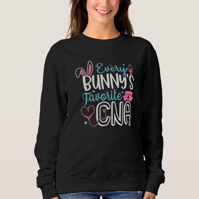 Varje Bunnys Favirite CNA Bunny Nurse Funny Egg E T Shirt (Framsida)