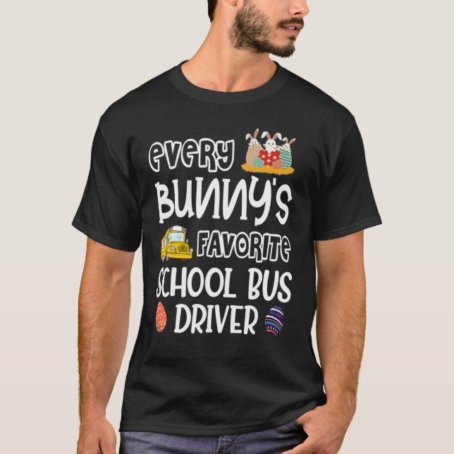 Varje Bunnys favoritchaufför i Buss i Påsk Da T Shirt (Framsida)