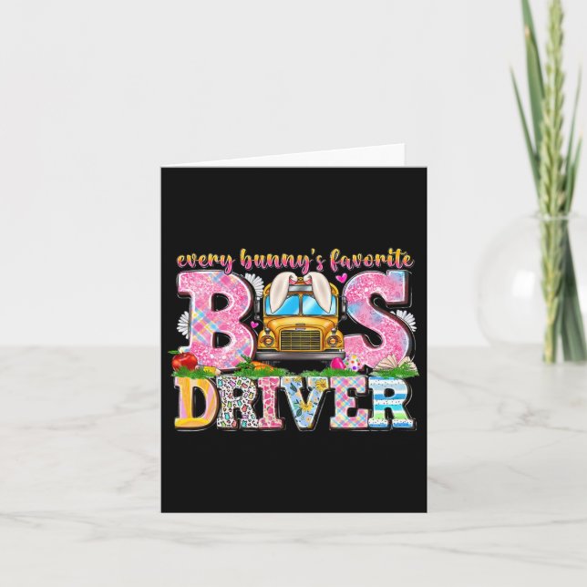 Varje Bunnys favoritdrivrutin Buss Glad påsk Dagen Kort (Framsida)
