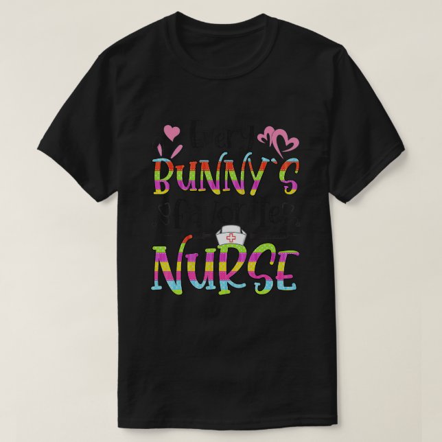 Varje Bunnys Favorite Nurse Glad påsk Day TShir T Shirt (Design framsida)