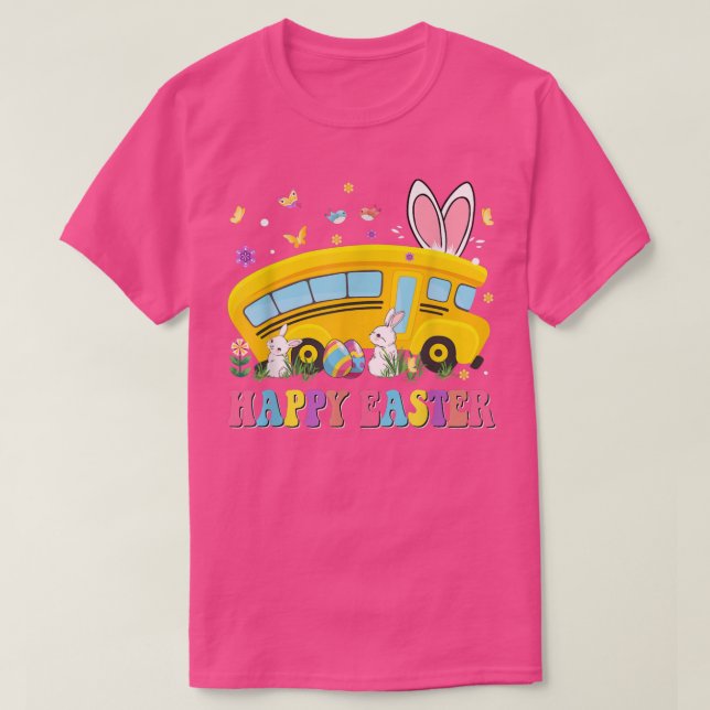 Varje Bunnys Favorite School Buss Driver Lycklig E T Shirt (Design framsida)