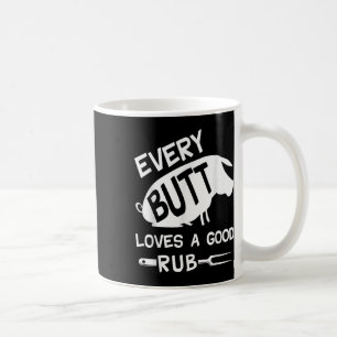 Varje Butt Kärlek A Bra Rub Funny Gris Gris Bq Gri Kaffemugg