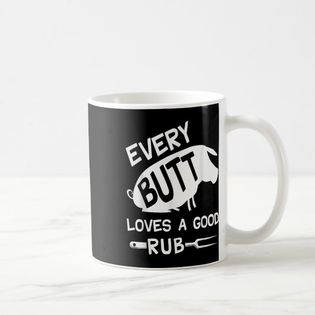 Varje Butt Kärlek A Bra Rub Funny Gris Gris Bq Gri Kaffemugg (Höger)