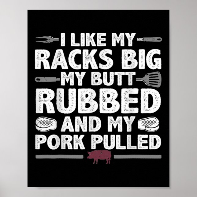 Varje Butt Kärlek förtjänar ett Bra Rub Kött Bq Gr Poster (Framsidan)
