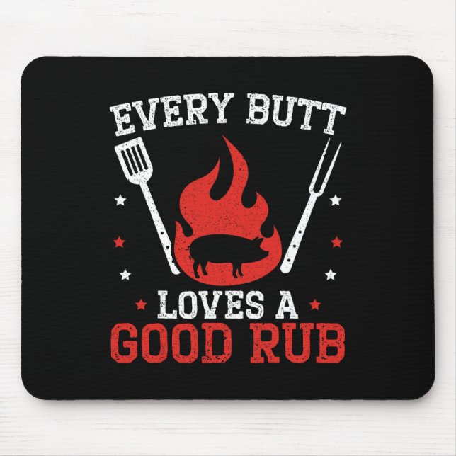Varje Button Kärlek A Bra Rub Bbq Grilling Rbecue Musmatta (Framsidan)