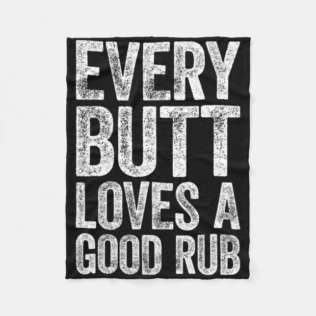 Varje Button Kärlek A Bra Rub Bbq Smoker Shirt Fleecefilt (Framsidan)