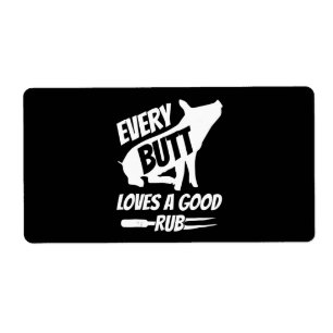 Varje Button Kärlek A Bra Rub Funny Gris Gris BBQ Fraktsedel
